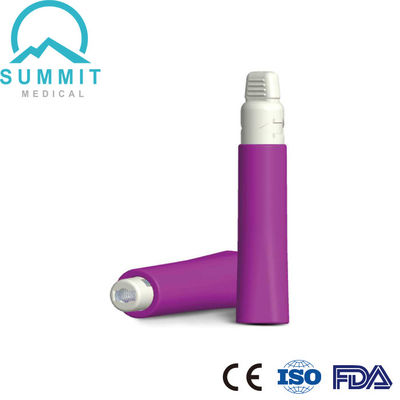 Lança de Segurança Diabética com Agulha Tripla de Bico 28G Profundidade 1,8 mm