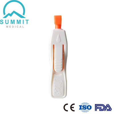 agulha da lanceta da segurança da profundidade de 21G 1.8mm com teste rápido tomado partido da ativação da tecla