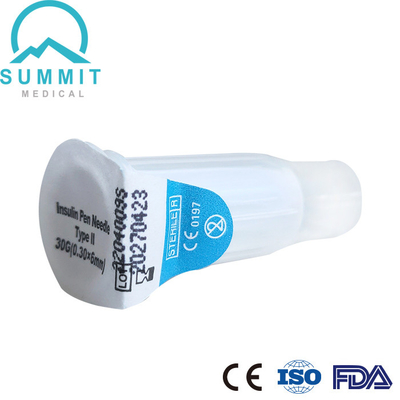 Pontas de caneta de segurança para insulina 30G 5mm compatível com a maioria dos injetores de caneta