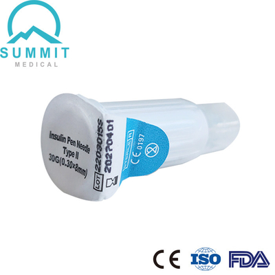 Auto insulina retrátil Pen Needles 30G 8mm para penas da insulina