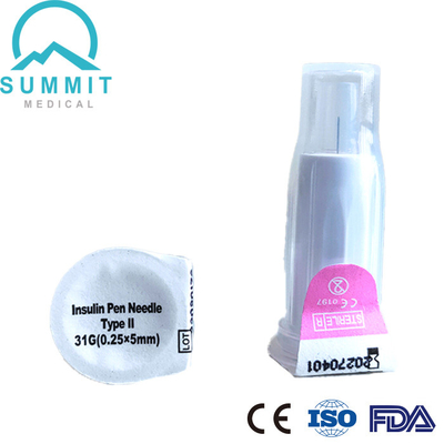 Insulina retrátil Pen Needle 31G 5mm da segurança com travamento do sistema para Max Protection