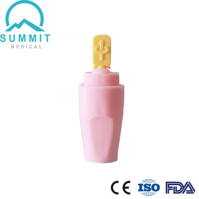 Agulha de lance de segurança auto-retrátil com gama esterilizada 21G 2,2 mm amarelo