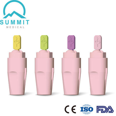 Agulha de lance de segurança auto-retrátil com gama esterilizada 21G 2,2 mm amarelo