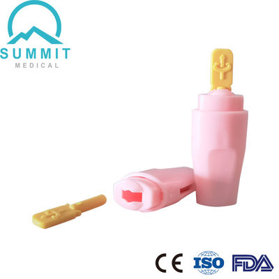Lancet Automático Estéril com Agulha Retrátil Totalmente Oculta, 21G 2.2mm