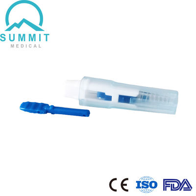 Dispositivo de lance de segurança de tamanho pequeno com agulha de bloqueio automático 30G 1,5 mm Azul