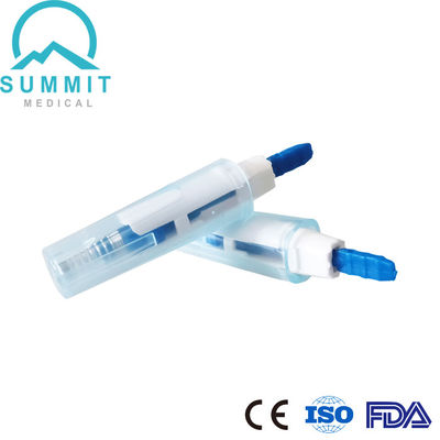 Dispositivo de lance de segurança de tamanho pequeno com agulha de bloqueio automático 30G 1,5 mm Azul
