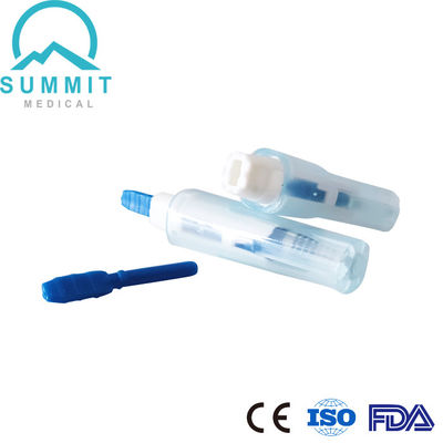 Dispositivo de lance de segurança de tamanho pequeno com agulha de bloqueio automático 30G 1,5 mm Azul