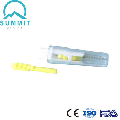 Lança de segurança de uso único com mecanismo de furado automático 26G 1,8 mm Amarelo