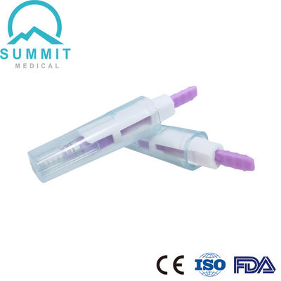 Lança de Segurança Ativada por Pressão Estéril 28G 1.8mm Roxo 100 peças por caixa