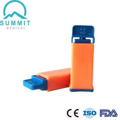 Dispositivo de Lançamento Automático de Uso Único de Segurança Lança de Sangue 21G 2,2 mm Laranja