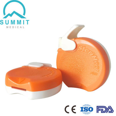 Lancet infantil para incisão do calcanhar em prematuro, lâmina 1,75 mm Profundidade 0,85 mm, laranja