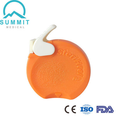 Lancet infantil para incisão do calcanhar em prematuro, lâmina 1,75 mm Profundidade 0,85 mm, laranja