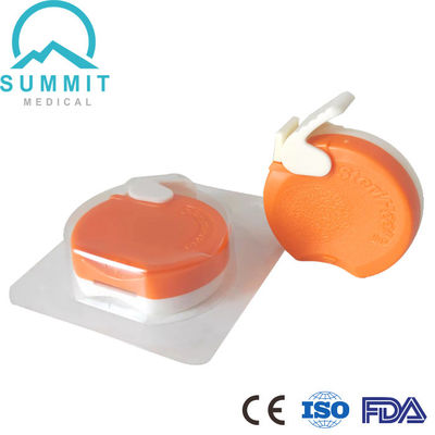 Lancet infantil para incisão do calcanhar em prematuro, lâmina 1,75 mm Profundidade 0,85 mm, laranja