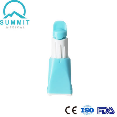 Lancetas de sangue de segurança automática 23G com 3 profundidades 1,3 mm, 1,8 mm, 2,3 mm