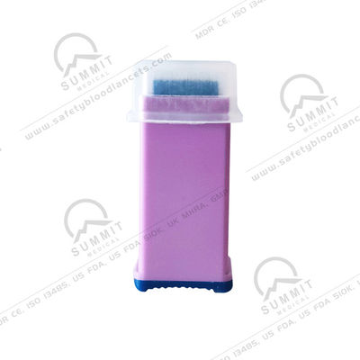 Lancet de sangue de segurança descartável 28G 1.8mm com tampa superior
