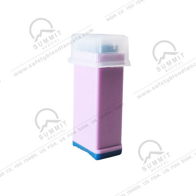 Lancet de sangue de segurança descartável 28G 1.8mm com tampa superior