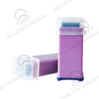Lancet de sangue de segurança descartável 28G 1.8mm com tampa superior