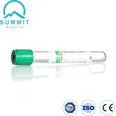 Tubo de sangue verde superior com heparina de sódio ou aditivo de heparina de lítio, 4 ml