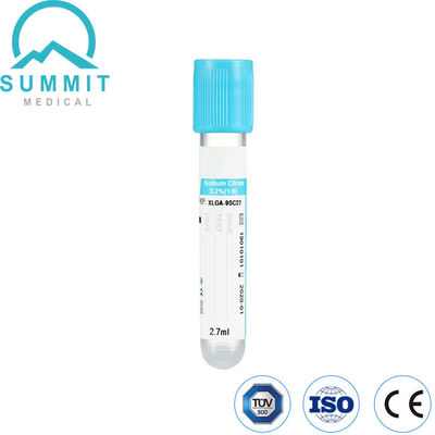 2.7 ml tubo de citrato de sódio, azul claro, com aditivo de citrato de sódio de 3,2%