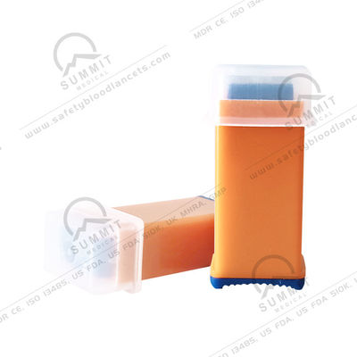 Agulha de lance de segurança ultra afiada 21G com profundidade de perfuração 2,2 mm
