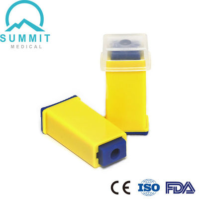 Lanceta estéril da segurança com uma operação da mão, 26G 1.8mm, amarelo, 100 partes