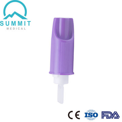 Dispositivo retrátil da lanceta do toque macio com roxo da ativação 30G 1.4mm da pressão