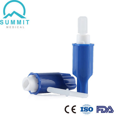 Lanceta conveniente da segurança da coleção do sangue com luz cirúrgica da lâmina 21G 2.2mm - azul