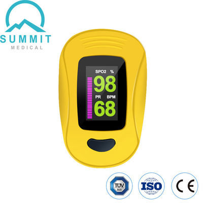 Oxímetro Handheld do pulso da categoria médica, oxímetro amarelo do pulso da ponta do dedo do CE