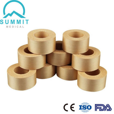 2.5cmX5m Tan Silk Surgical Adhesive Plaster com carretel plástico