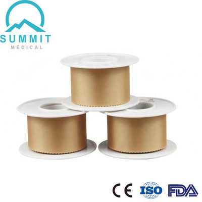 2.5cmX5m Tan Silk Surgical Adhesive Plaster com carretel plástico