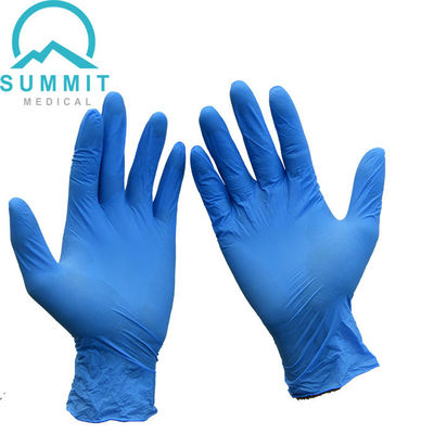 Azul 3,5 MIL Disposable Examination Gloves, luvas médicas livres do exame do nitrilo do látex