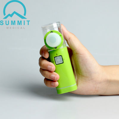 Uso Mesh Nebulizers portátil da casa, inalador ultrassônico verde da asma do Nebulizer