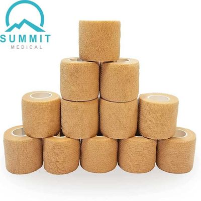 Atadura coesiva elástica 5cmx4.5m não tecida Hypoallergenic autoadesiva