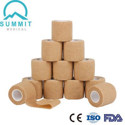 Atadura coesiva elástica 5cmx4.5m não tecida Hypoallergenic autoadesiva