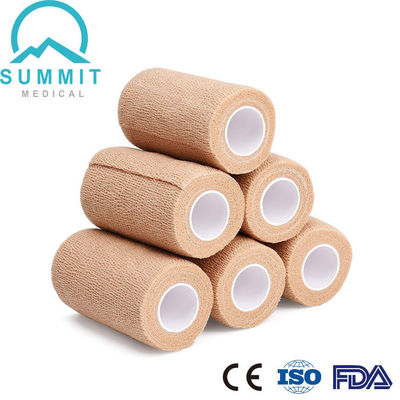 4 polegadas X 5 jardas autoadesivo não tecido de Tan Elastic Cohesive Bandage