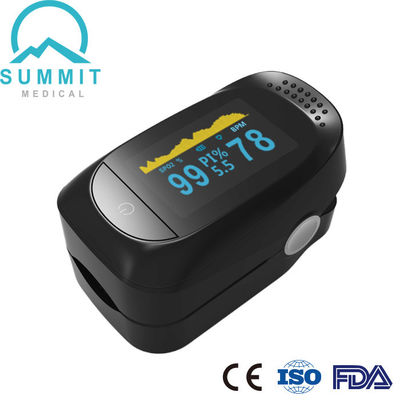 Oxímetro médico preto completo do pulso da ponta do dedo de OLED FDA para o uso do bem-estar