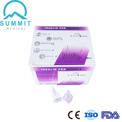 Agulhas da insulina do diabético com Pen Needles Ultra-fino para a injeção confortável 31G 5mm da insulina