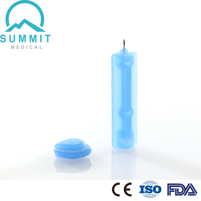 lanceta superior da torção do tamanho 30G para o azul transparente Lancing do dispositivo