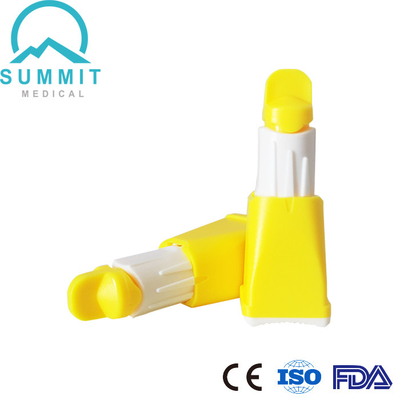 Lanceta de sangue 26G da segurança com 3 profundidades 1.3mm 1.8mm 2.3mm para diagnósticos do sangue