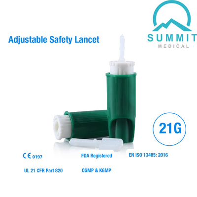 Lanceta ajustável 23G da segurança similar a Roche Accu-Chek Seguro-T-pro mais a lanceta