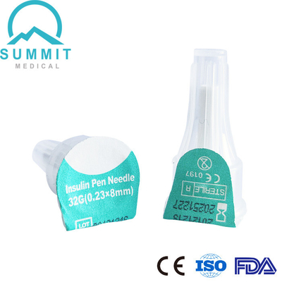Insulina indolor ultra fina Pen Needles 32G 8mm com a agulha Tri chanfrada de Siliconized