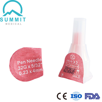 32G 4mm Pen Needles For Insulin Pens 100 partes da cor do pêssego