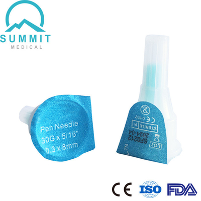 Agulhas estéreis médicas da injeção para a insulina 30G X 5/16&quot; 0.3x8mm