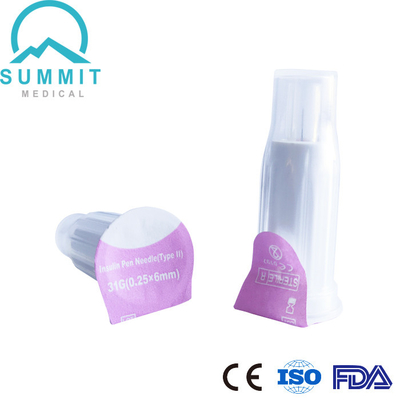 Segurança retrátil Pen Needle 31G 6mm da insulina 100 PCes pela caixa